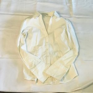 White button down top
